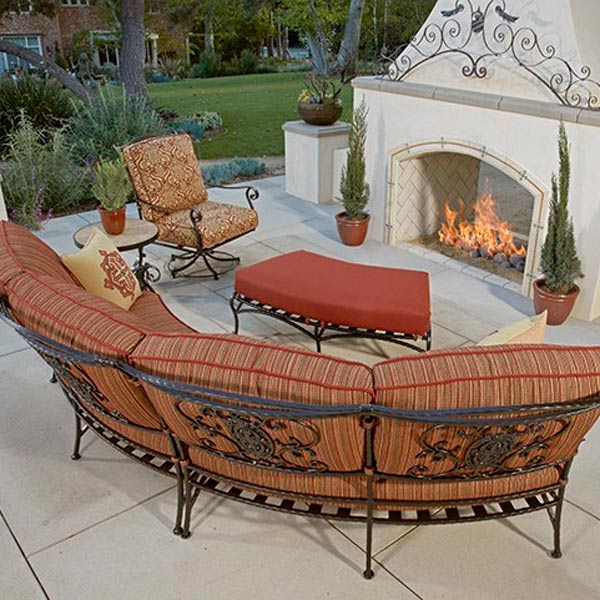 Outdoor Sofas Orlando Fl Patio Style, Curved Outdoor Sectional With Fire Pit