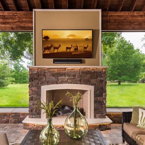 fireplace with tv